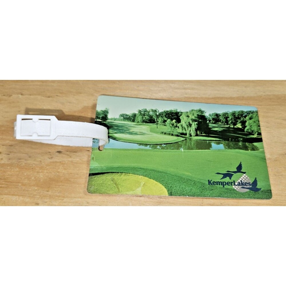 VTG 1990's KEMPER LAKES Golf Club Bag Tag Long Grove Illinois PGA course